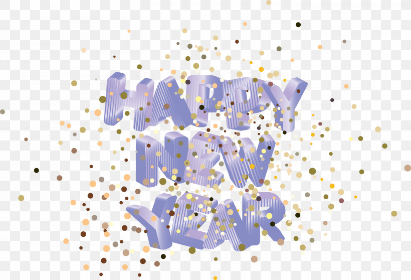 Happy New Year New Year, PNG, 3000x2043px, Happy New Year, Lavender, Lilac M, Meter, New Year Download Free