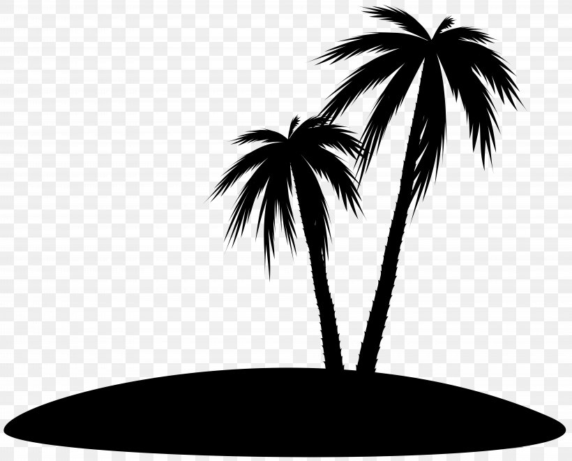 Palm Trees Clip Art Silhouette Line Leaf, PNG, 8000x6446px, Palm Trees, Arecales, Attalea Speciosa, Black, Blackandwhite Download Free