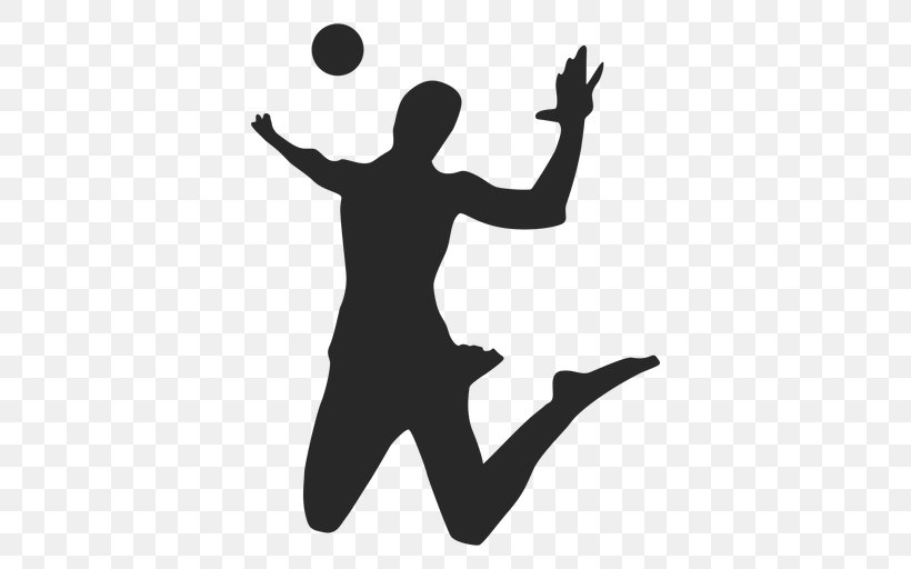 Silhouette Volleyball Player Clip Art, PNG, 512x512px, Silhouette, Ball, Happy, Logo, Photography Download Free