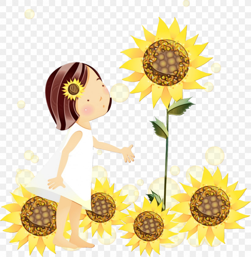 Sunflower, PNG, 1164x1193px, Watercolor, Asterales, Camomile, Chamomile, Daisy Family Download Free