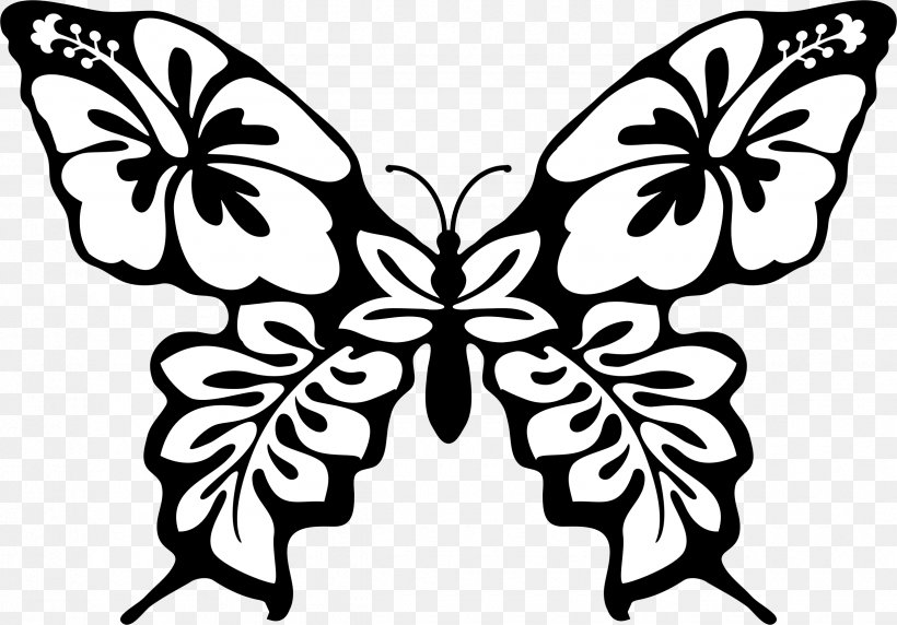 Butterfly Line Art Drawing Clip Art, PNG, 2450x1710px, Butterfly, Art, Arthropod, Artwork, Black And White Download Free
