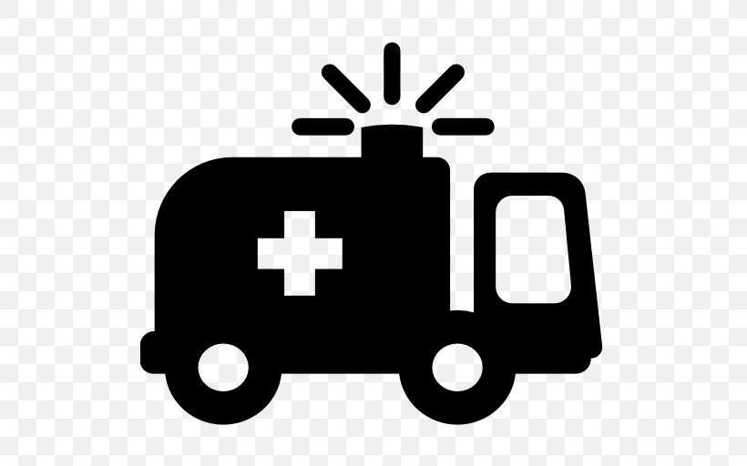 Ambulance Transport Emergency, PNG, 512x512px, Ambulance, Area, Black, Black And White, Brand Download Free