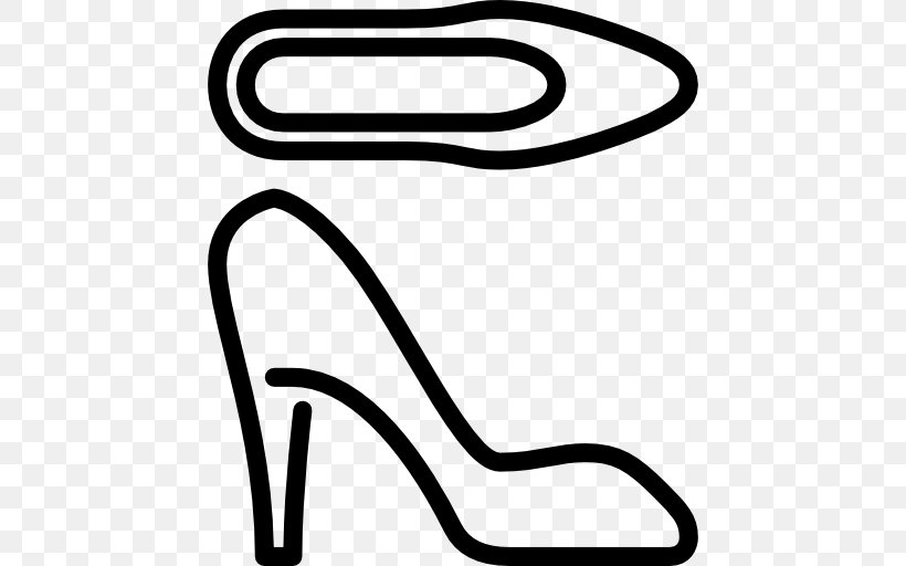 High-heeled Shoe Footwear Stiletto Heel, PNG, 512x512px, Shoe, Absatz, Area, Black, Black And White Download Free