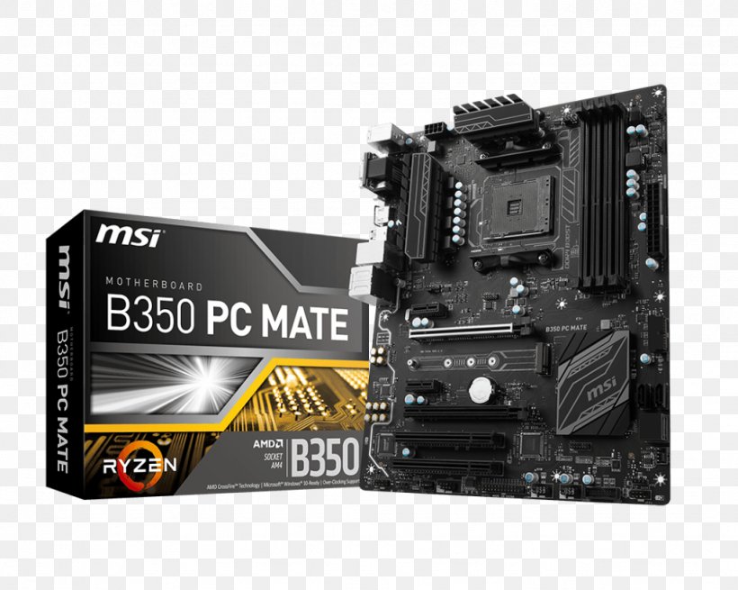 MSI B350 PC MATE MSI B350 TOMAHAWK Motherboard Central Processing Unit, PNG, 1024x819px, Msi B350 Pc Mate, Advanced Micro Devices, Amd Crossfirex, Asus Prime B350ma, Athlon Download Free