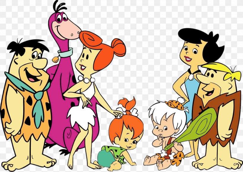 Fred Flintstone Pebbles Flinstone Wilma Flintstone Animation Cartoon, PNG, 2501x1779px, Watercolor, Cartoon, Flower, Frame, Heart Download Free