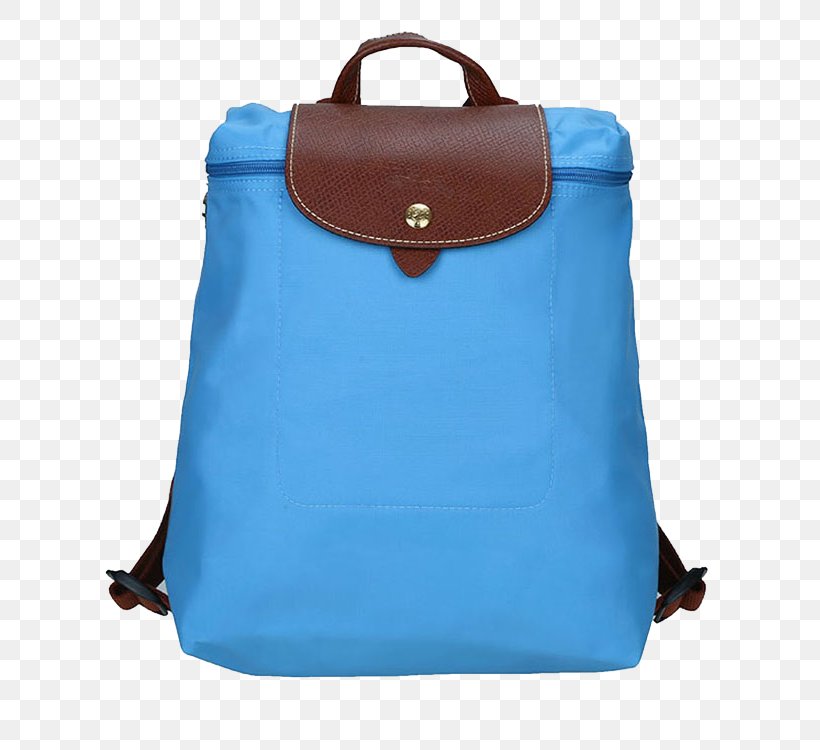 Handbag Longchamp Nylon Backpack, PNG, 750x750px, Handbag, Azure, Baby Blue, Backpack, Bag Download Free