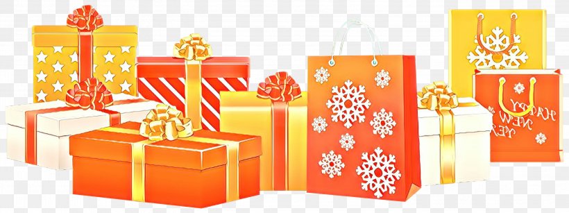 Orange, PNG, 2999x1124px, Cartoon, Gift Wrapping, Orange, Present Download Free