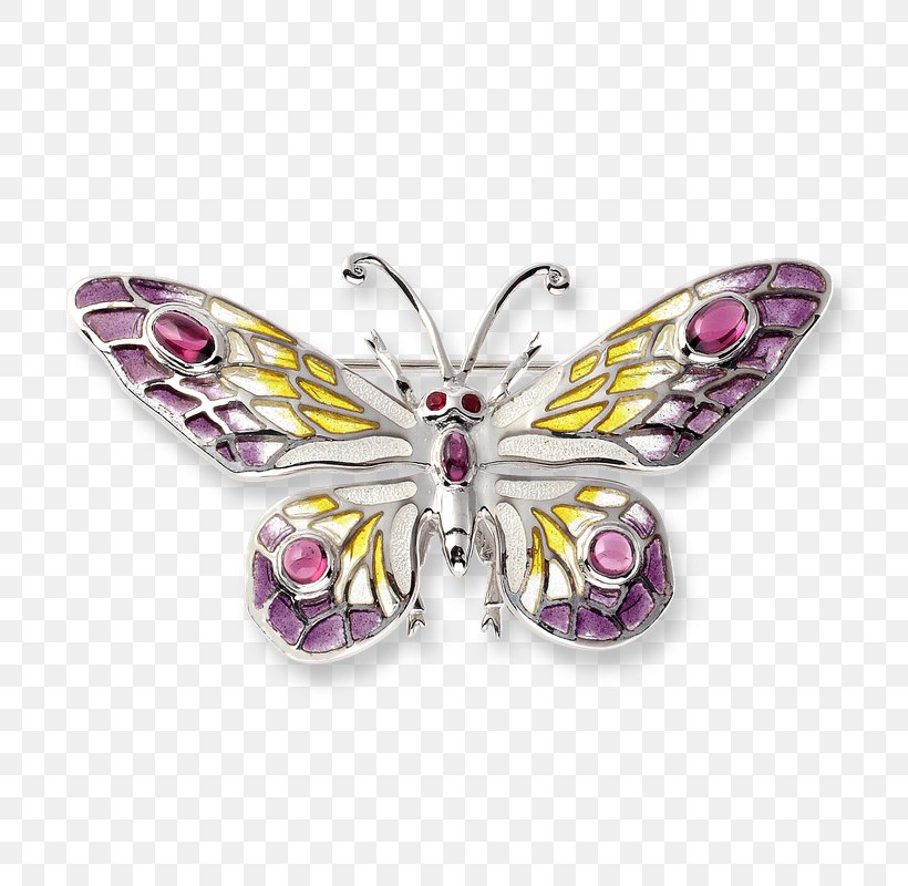Brooch Rhodolite Jewellery Ruby Silver, PNG, 800x800px, Brooch, Brush Footed Butterfly, Butterfly, Carat, Charms Pendants Download Free