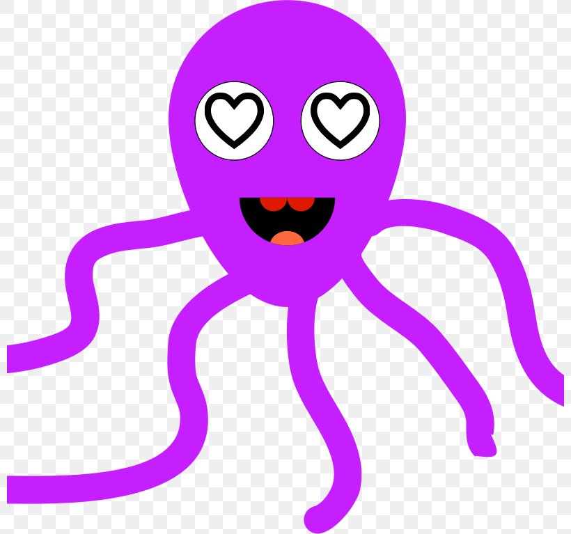 Octopus Purple Cephalopod Violet Clip Art, PNG, 800x767px, Watercolor, Cartoon, Flower, Frame, Heart Download Free