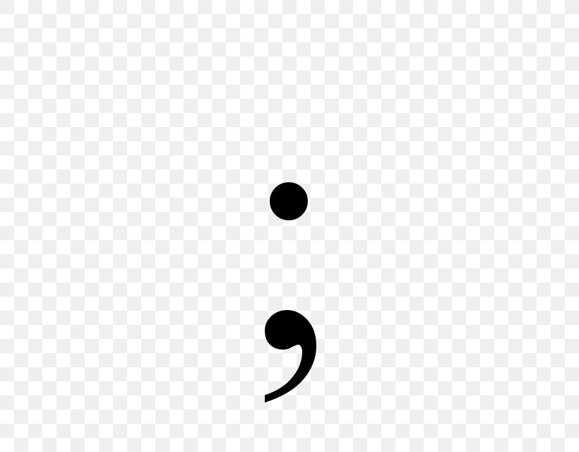 Semicolon Punctuation Comma Question Mark, PNG, 480x640px, Semicolon, Area, Black, Black And White, Brand Download Free
