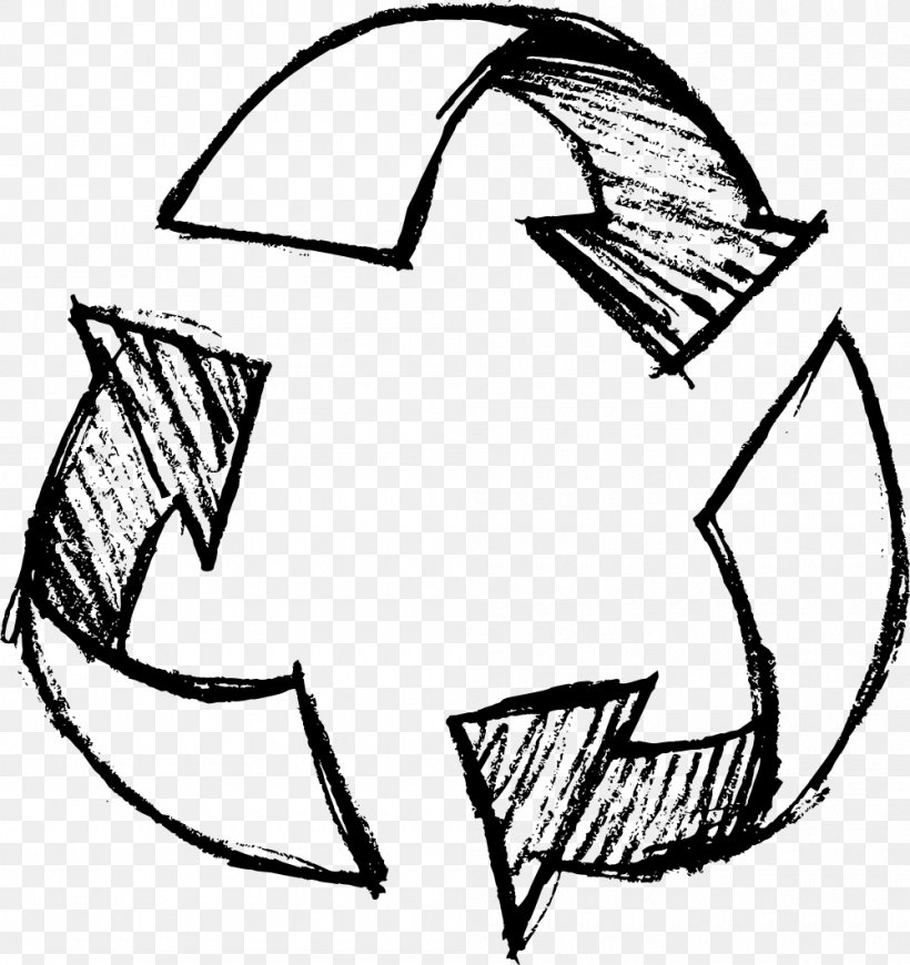 Recycling Symbol Drawing Waste Pencil, PNG, 1000x1062px, Recycling Symbol, Art, Artwork, Black And White, Drawing Download Free