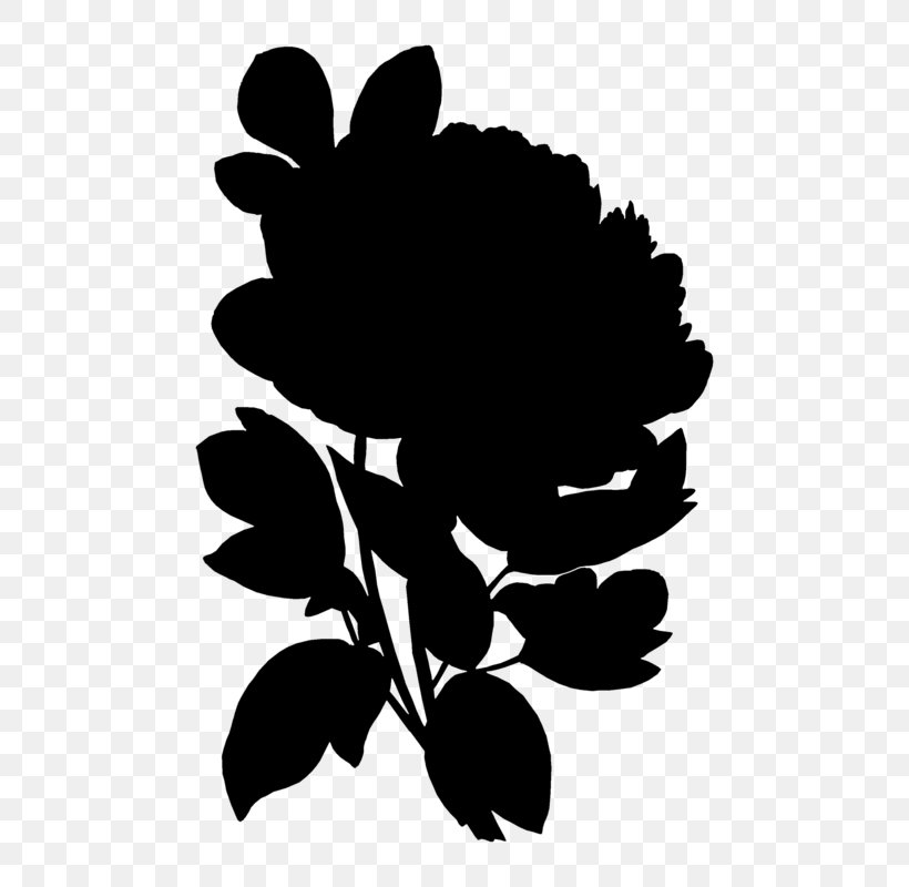 Clip Art Flowering Plant Silhouette Leaf, PNG, 640x800px, Flower, Black M, Blackandwhite, Botany, Branching Download Free