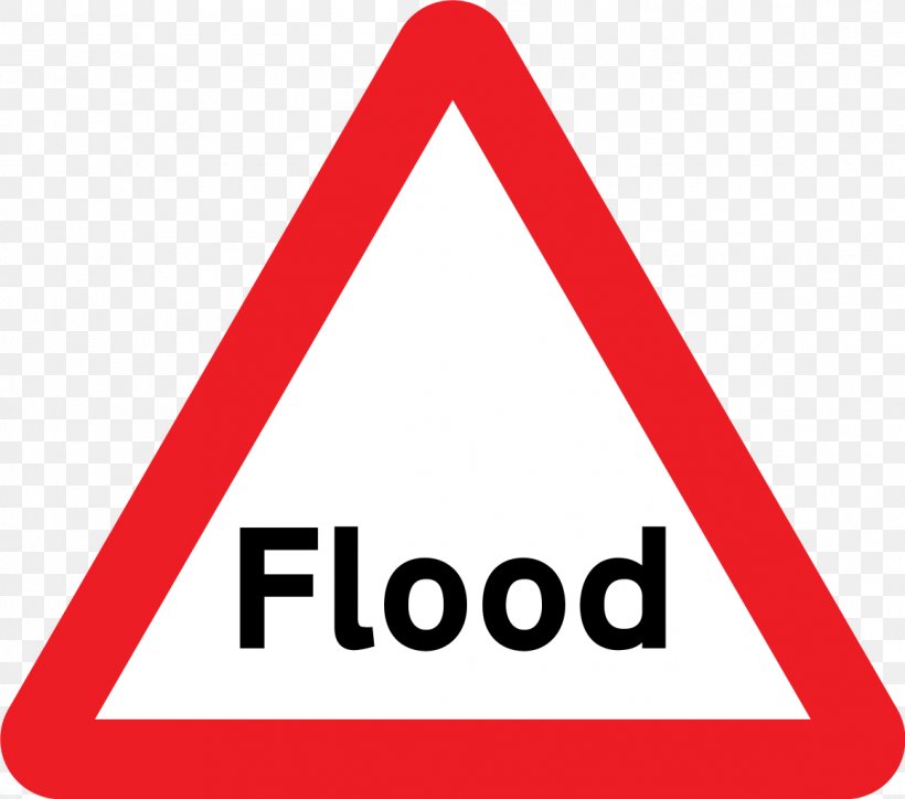 Flood Warning Sign Traffic Sign Royalty-free, PNG, 1159x1024px, Flood, Area, Brand, Disaster, Flood Alert Download Free
