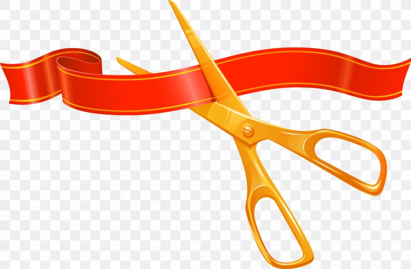 Opening Ceremony Ribbon Clip Art, PNG, 2134x1399px, Opening Ceremony, Ceremony, Fashion Accessory, Haircutting Shears, Orange Download Free