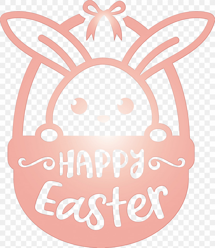 Pink Text Line Font Sticker, PNG, 2751x3178px, Happy Easter, Line, Logo, Oval, Paint Download Free