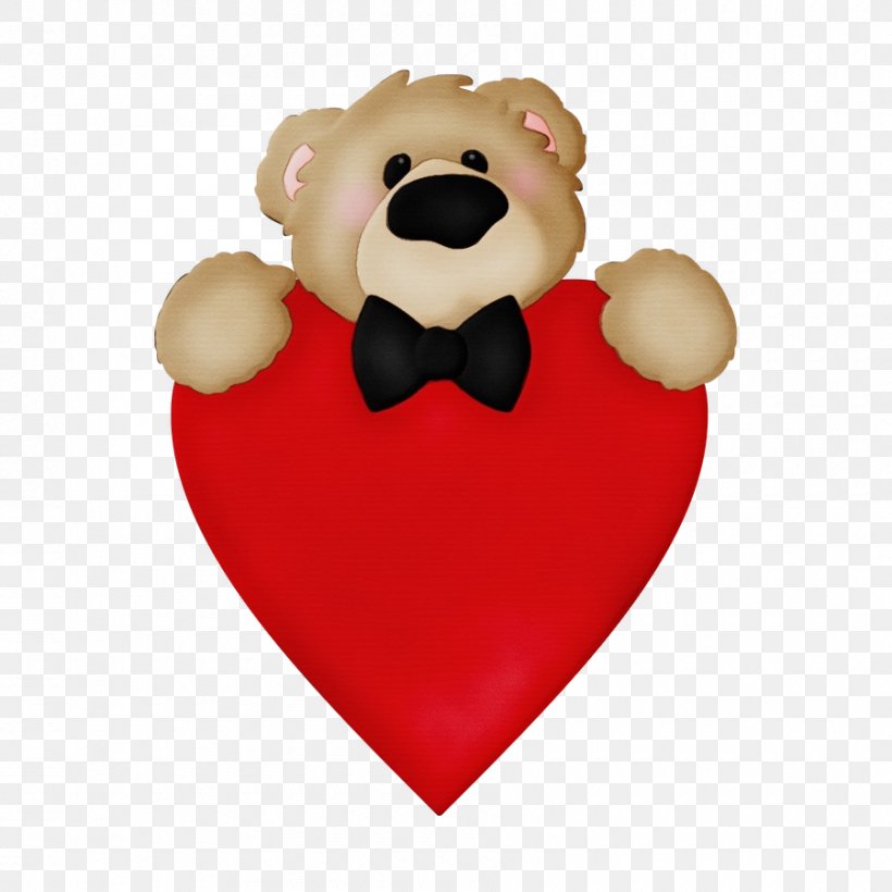 Teddy Bear, PNG, 900x900px, Watercolor, Bear, Heart, Love, Paint Download Free