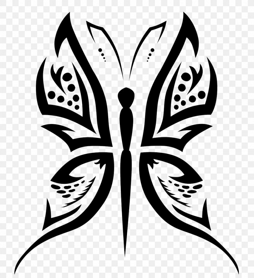 Butterfly Tattoo Clip Art, PNG, 1024x1121px, Butterfly, Art, Artwork, Black, Black And White Download Free