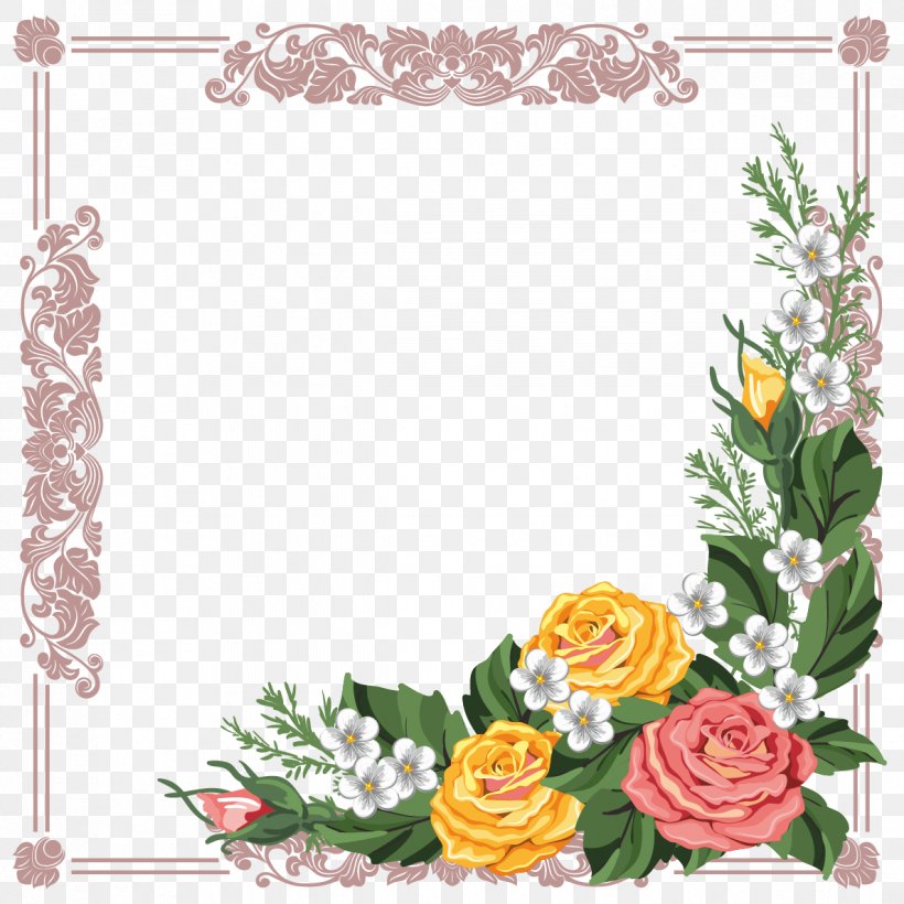 Borders And Frames Picture Frames Flower Clip Art, PNG, 1187x1188px, Borders And Frames, Art, Creative Arts, Cut Flowers, Decorative Arts Download Free