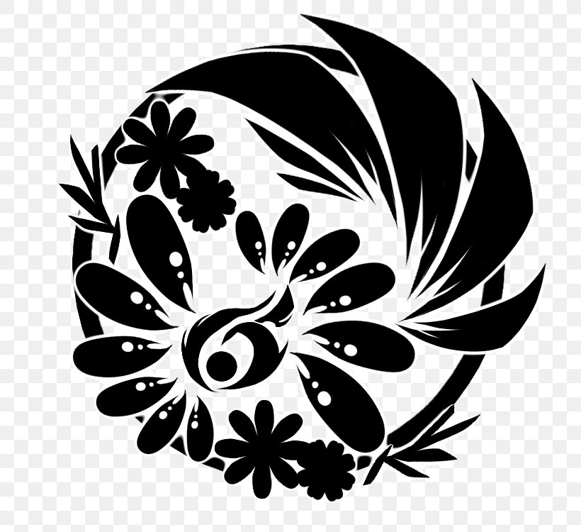 Petal Leaf Floral Design Silhouette Clip Art, PNG, 750x750px, Petal, Black And White, Flora, Floral Design, Flower Download Free
