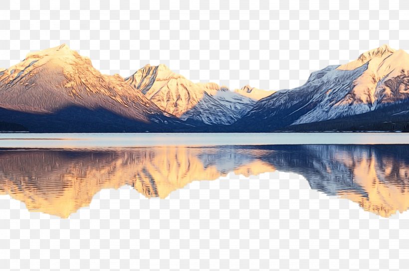 Mount Scenery Glacial Landform Lake Glacier, PNG, 2257x1500px, Watercolor, Bank, Calm, Computer, Elevation Download Free