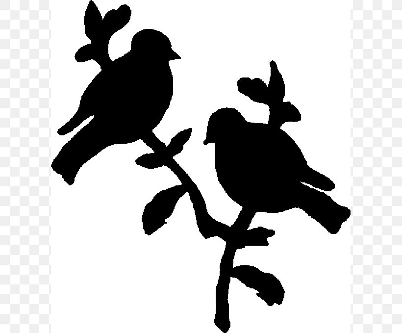Bird Silhouette Clip Art, PNG, 611x679px, Bird, Art, Beak, Black And White, Branch Download Free