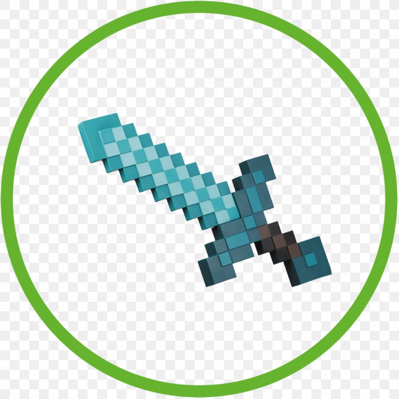 Minecraft Sword Weapon Mod Comic Con Gent (B), PNG, 1000x1000px, Minecraft, Birthday, Diamond Sword, Green, Gun Download Free