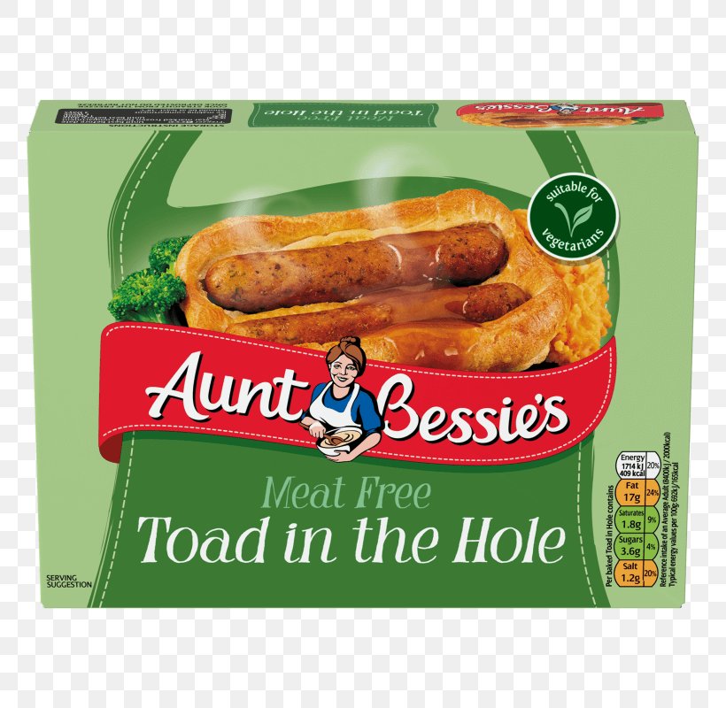 Toad In The Hole Yorkshire Pudding Vegetarian Cuisine Aunt Bessie's Meat, PNG, 800x800px, Toad In The Hole, Batter, Convenience Food, Cuisine, Food Download Free