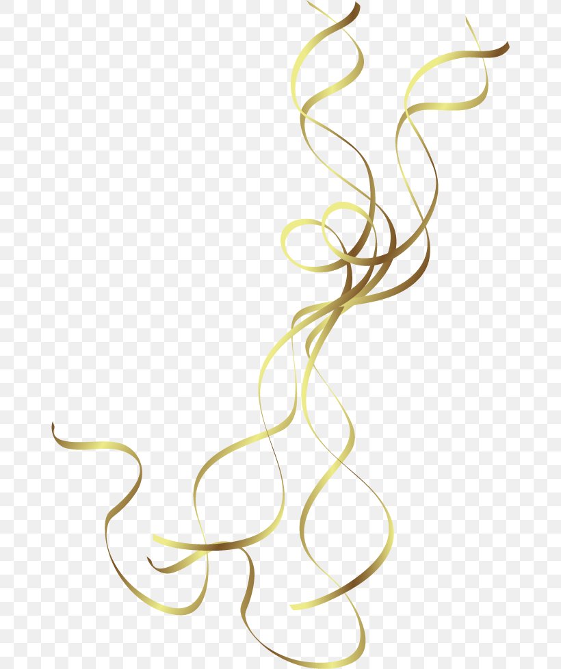 Vector Painted Dynamic Golden Ribbon, PNG, 670x978px, Ribbon, Clip Art, Gold, Material, Pattern Download Free