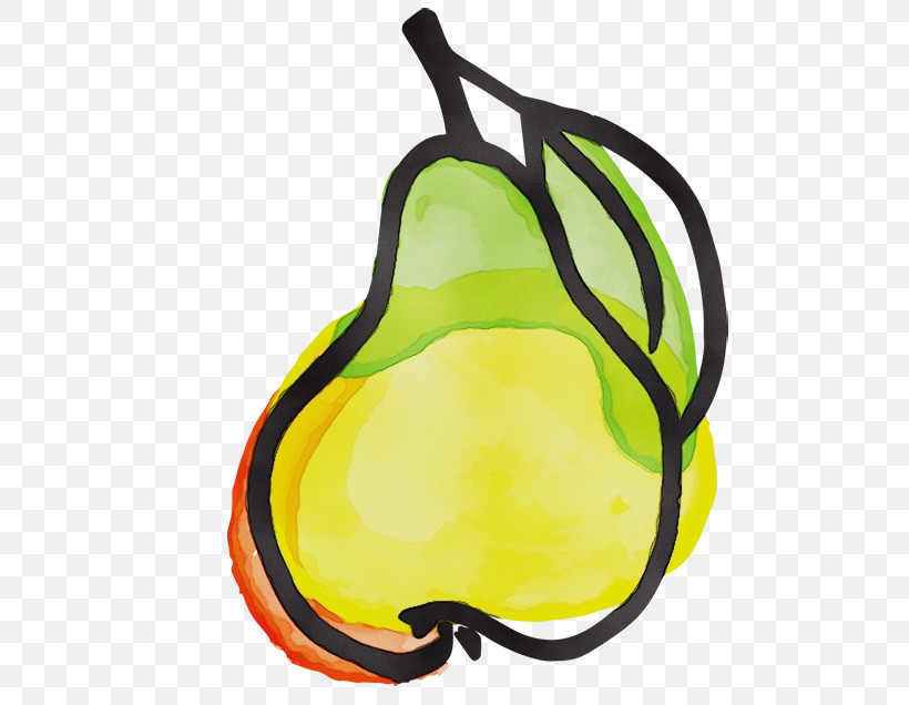 Pear Pear Yellow Plant Tree, PNG, 800x636px, Watercolor, Fruit, Nepenthes, Paint, Pear Download Free