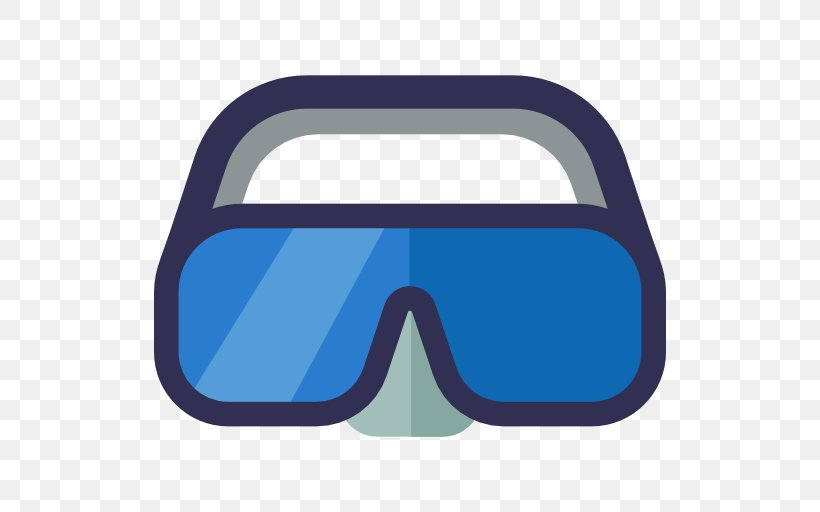Goggles, PNG, 512x512px, Goggles, Azure, Blue, Diving Mask, Electric Blue Download Free