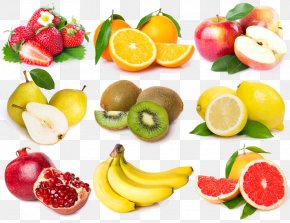 Creative 3d Cartoon Hand-painted Fruit - Lemon Fruit Berry Orange Pineapple PNG