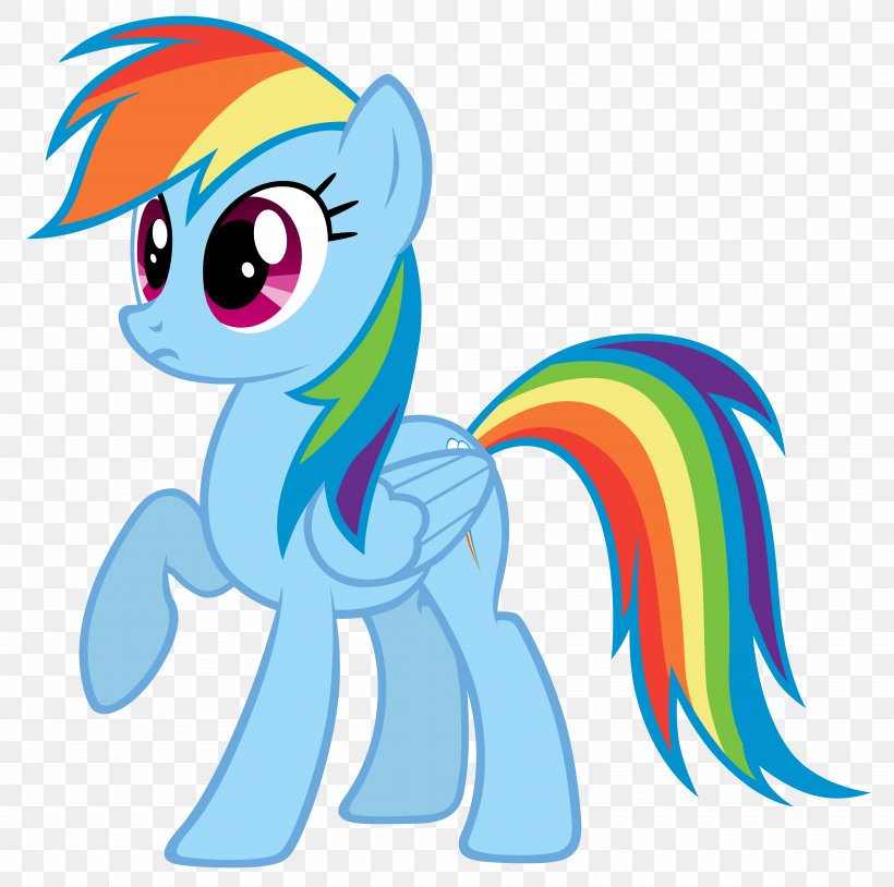 Rainbow Dash Pinkie Pie Rarity Pony Twilight Sparkle, PNG, 7000x6952px, Rainbow Dash, Animal Figure, Applejack, Art, Cartoon Download Free