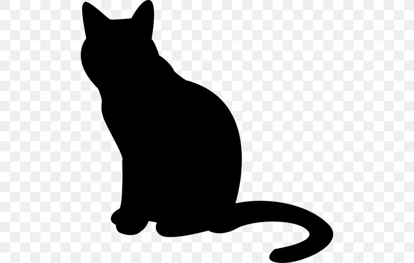 Cat Silhouette Clip Art, PNG, 500x521px, Cat, Black, Black And White, Black Cat, Carnivoran Download Free