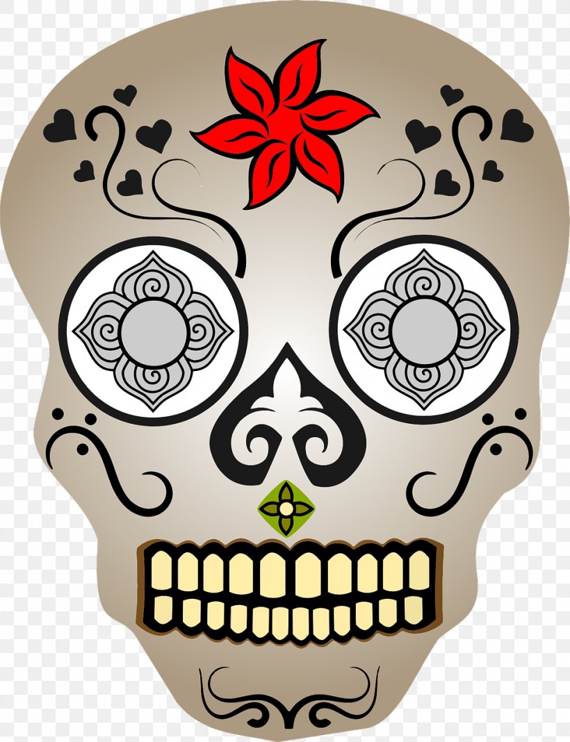 La Calavera Catrina Skull Day Of The Dead T-shirt, PNG, 982x1280px, Calavera, Bone, Brain, Day Of The Dead, Death Download Free