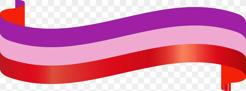 Ribbon S Ribbon, PNG, 4039x1504px, Ribbon, Line, Magenta, Material Property, Pink Download Free