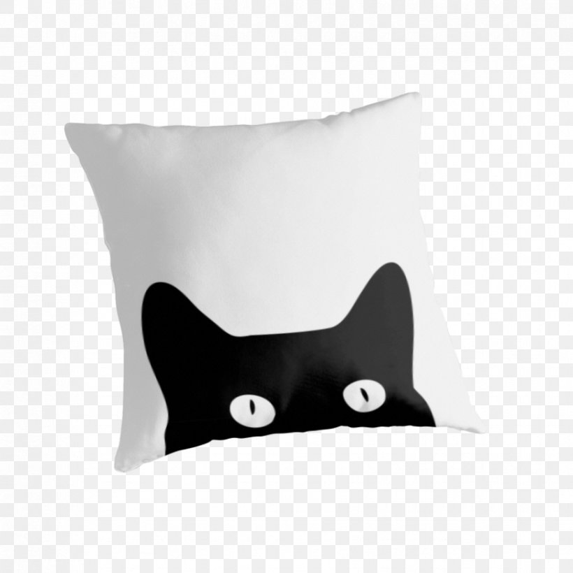 Whiskers Throw Pillows Cushion Cat, PNG, 875x875px, Whiskers, Black, Black Cat, Black M, Carnivoran Download Free