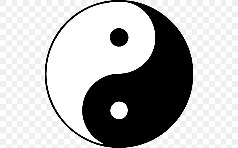 Yin And Yang Taijitu Clip Art, PNG, 512x512px, Yin And Yang, Area, Black And White, Monochrome, Monochrome Photography Download Free