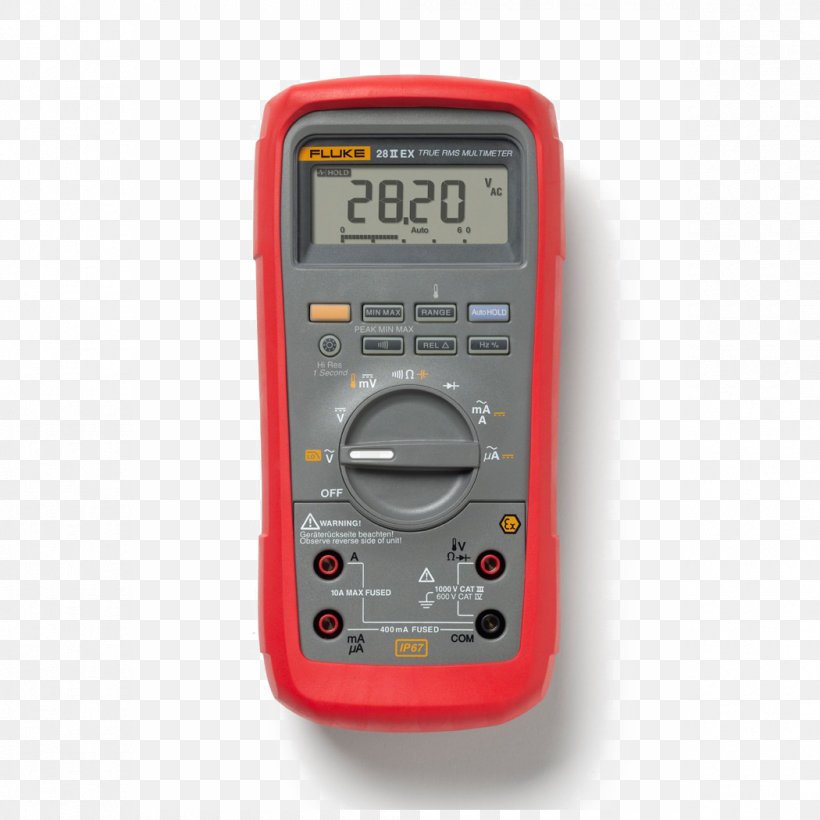 True RMS Converter Digital Multimeter Fluke Corporation Intrinsic Safety, PNG, 1050x1050px, True Rms Converter, Alternating Current, Current Clamp, Digital Multimeter, Electronic Test Equipment Download Free