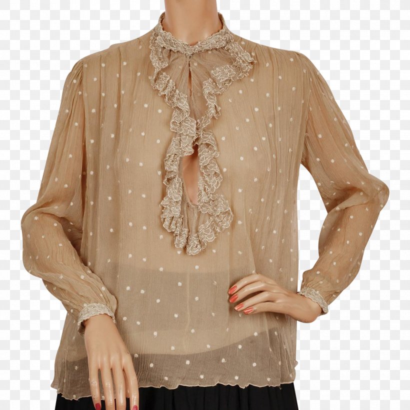 Blouse Chiffon Silk Clothing Sleeve, PNG, 1250x1250px, Blouse, Beige, Button, Chiffon, Clothing Download Free