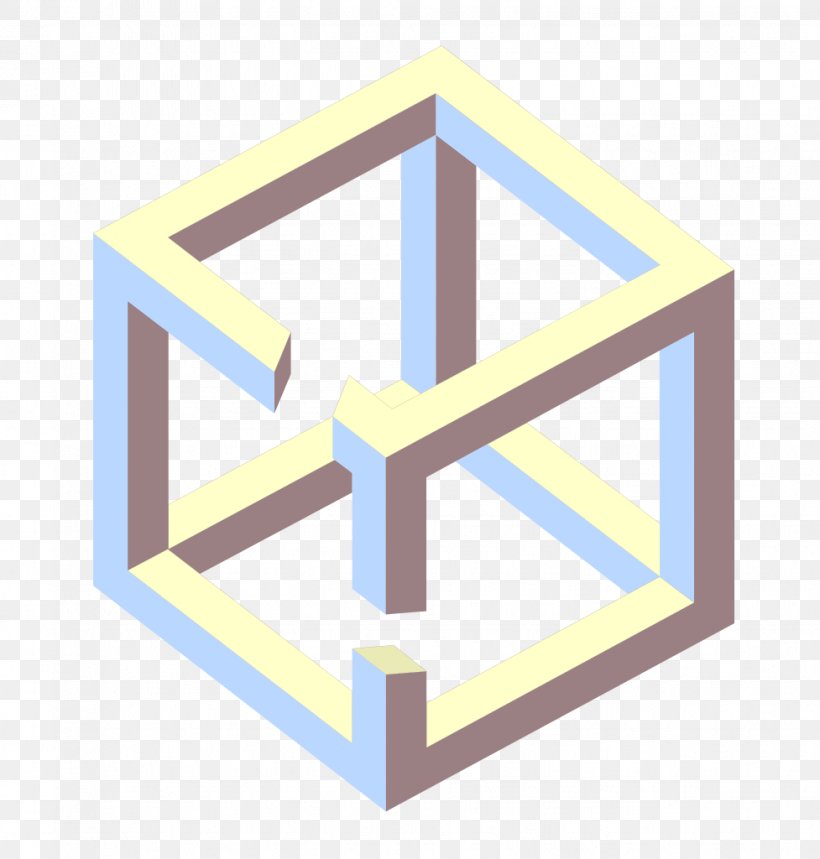 Penrose Triangle Impossible Cube Impossible Object Necker Cube, PNG, 977x1024px, Penrose Triangle, Brand, Cube, Geometry, Illusion Download Free
