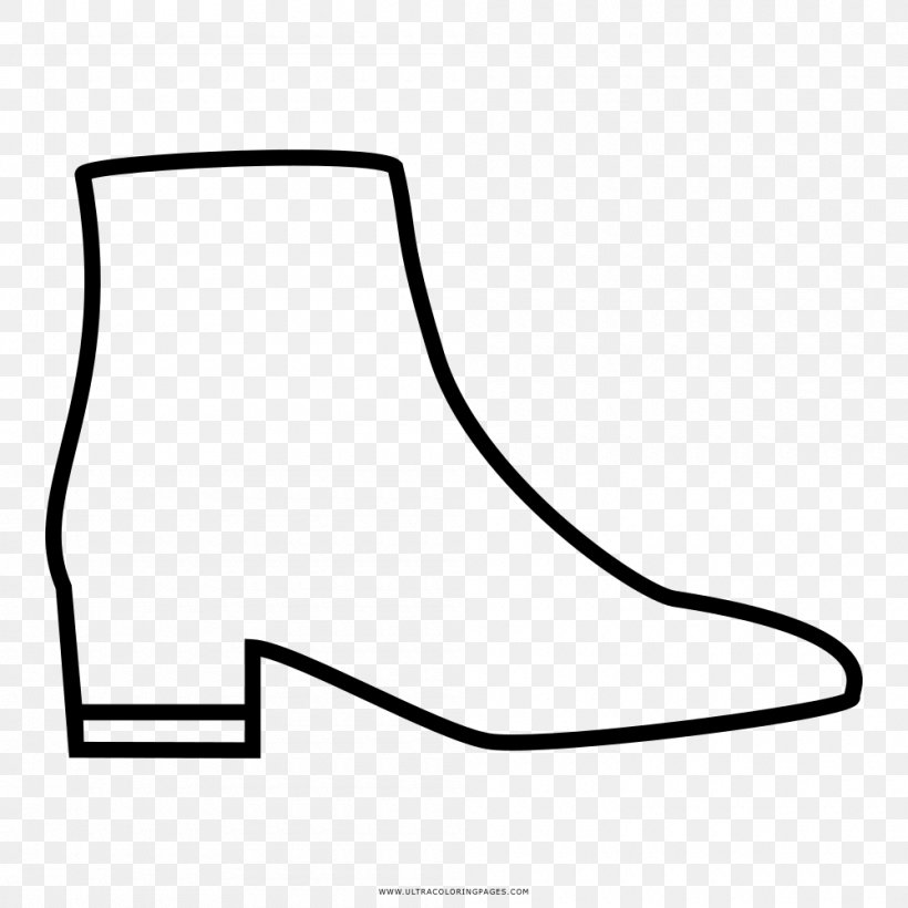 Coloring Book Drawing Boot Shoe, PNG, 1000x1000px, Coloring Book, Area, Black, Black And White, Boot Download Free