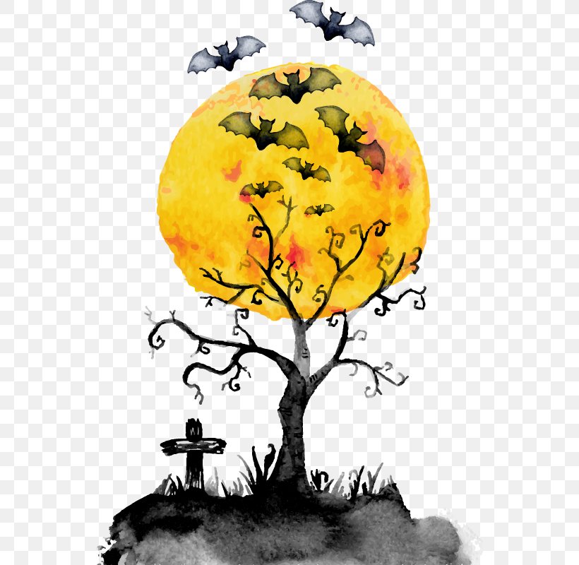 Halloween Cemetery, PNG, 550x800px, Halloween, Art, Branch, Cemetery, Drawing Download Free