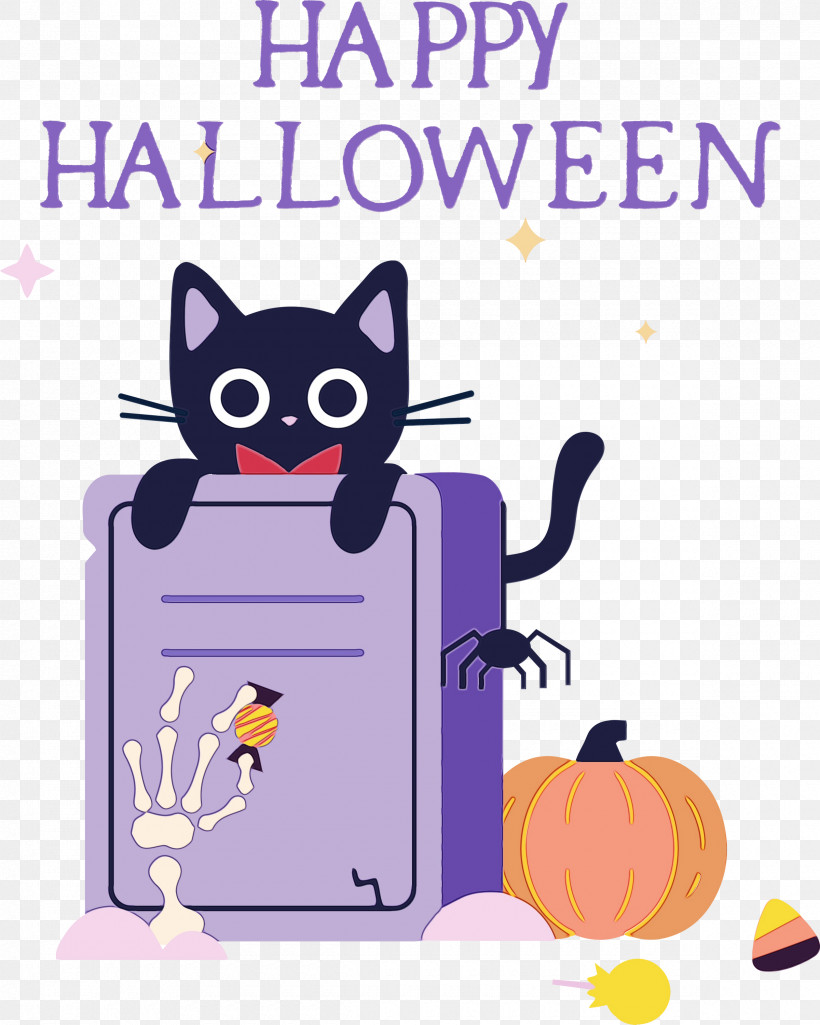 Cat Cat-like Whiskers Cartoon Small, PNG, 2400x3000px, Happy Halloween, Biology, Cartoon, Cat, Catlike Download Free