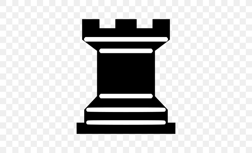 Chess Piece Rook White And Black In Chess Clip Art, PNG, 500x500px, Chess, Bishop, Black And White, Castling, Chess Piece Download Free