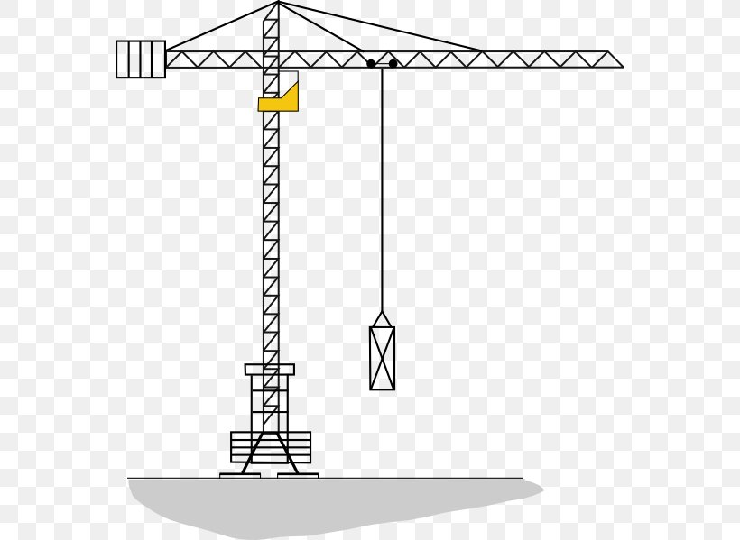 Crane Architectural Engineering Structure Clip Art, PNG, 564x599px, Crane, Architectural Engineering, Area, Beam, Black And White Download Free