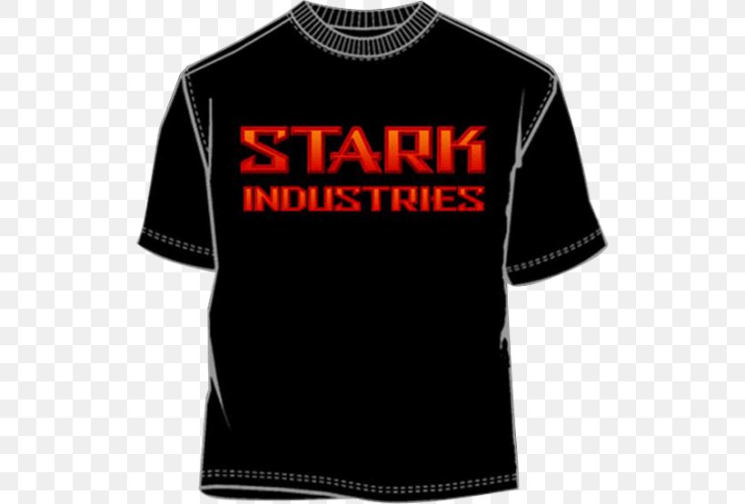 T-shirt Iron Man Captain America Stark Industries Superhero, PNG, 555x555px, Tshirt, Active Shirt, Black, Brand, Bucky Barnes Download Free
