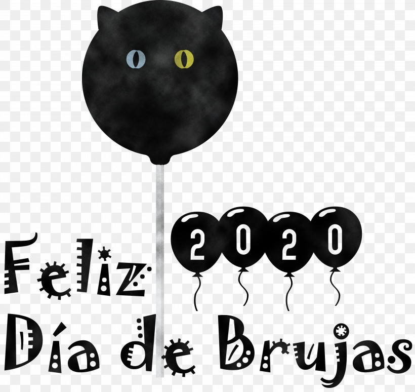 Feliz Día De Brujas Happy Halloween, PNG, 3000x2832px, Feliz D%c3%ada De Brujas, Balloon, Cat, Happy Halloween, Logo Download Free