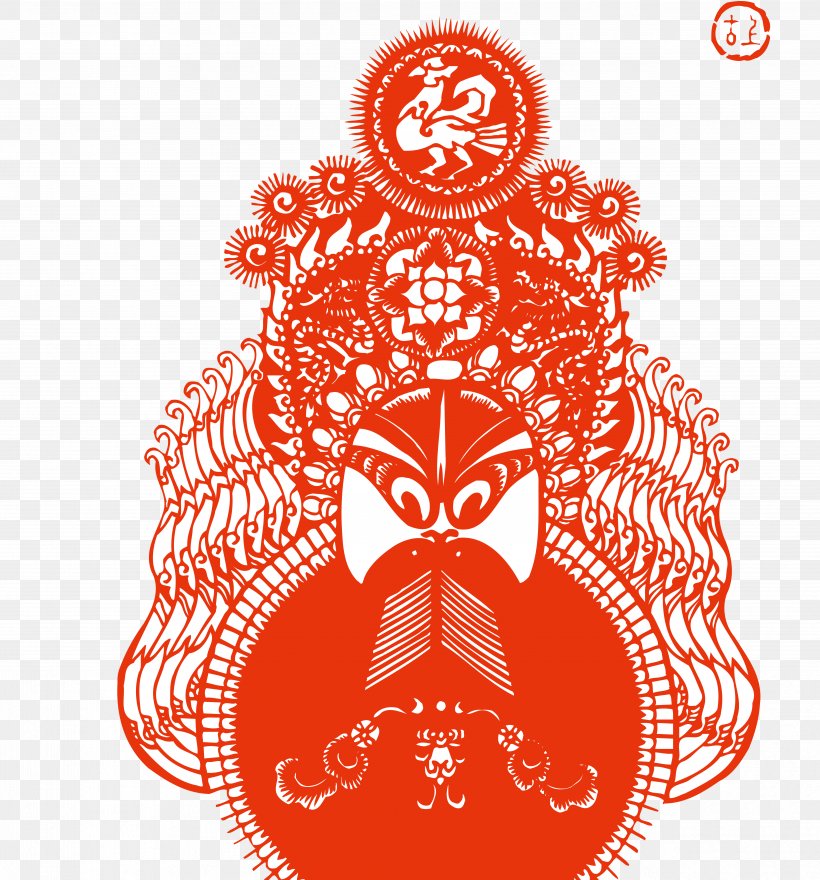 Hailun Chinese Paper Cutting Peking Opera Budaya Tionghoa Art, PNG, 4992x5361px, Watercolor, Cartoon, Flower, Frame, Heart Download Free