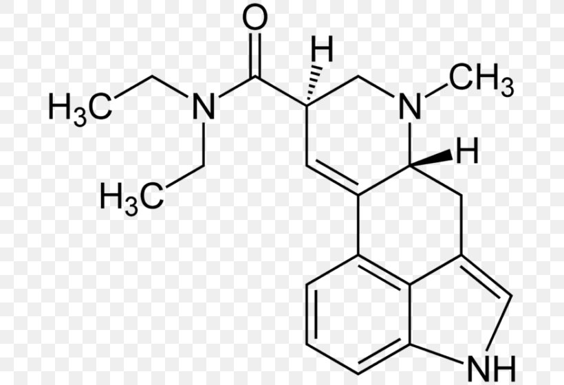 Lysergic Acid Diethylamide Psychedelic Drug Chemical Formula Chemistry, PNG, 694x560px, Lysergic Acid Diethylamide, Area, Black And White, Brand, Chemical Formula Download Free