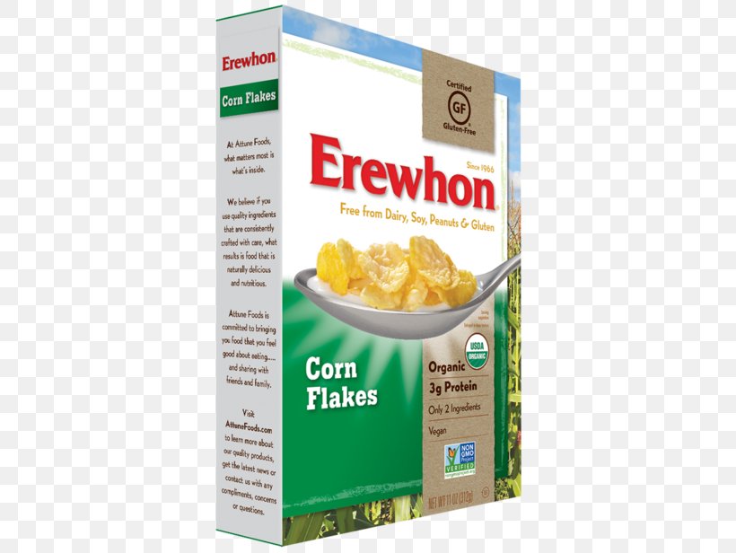 Corn Flakes Breakfast Cereal Erewhon Frosted Flakes Organic Food, PNG, 500x616px, Corn Flakes, Brand, Breakfast Cereal, Flavor, Food Download Free